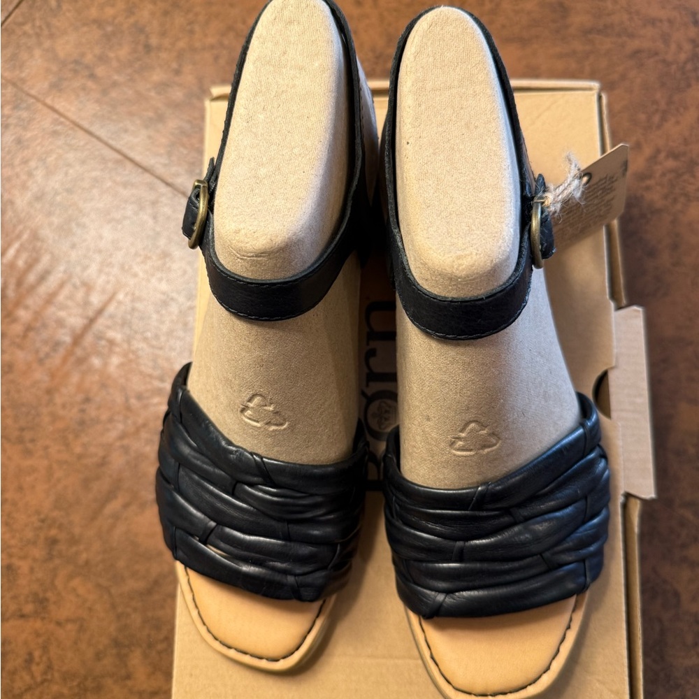 Born Black Sandals with Braided Straps